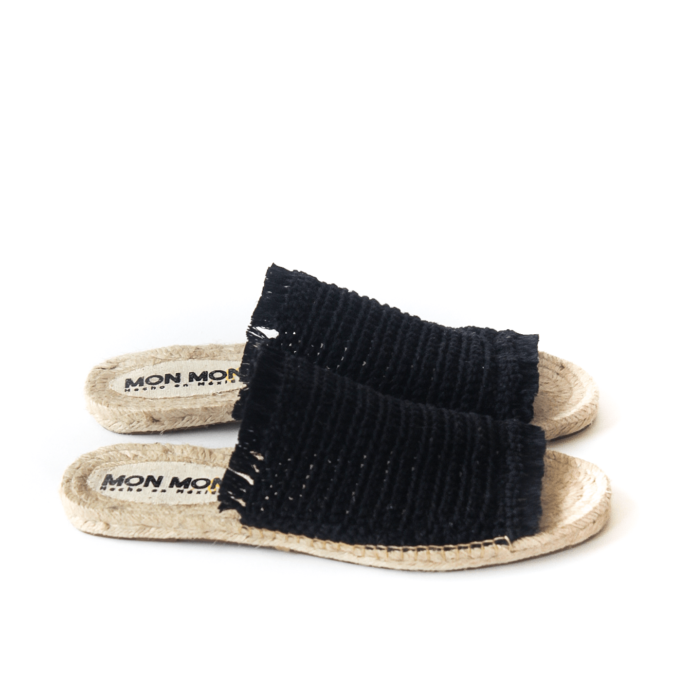 Sandalia Crochet Negro - Mon Mon Calzado