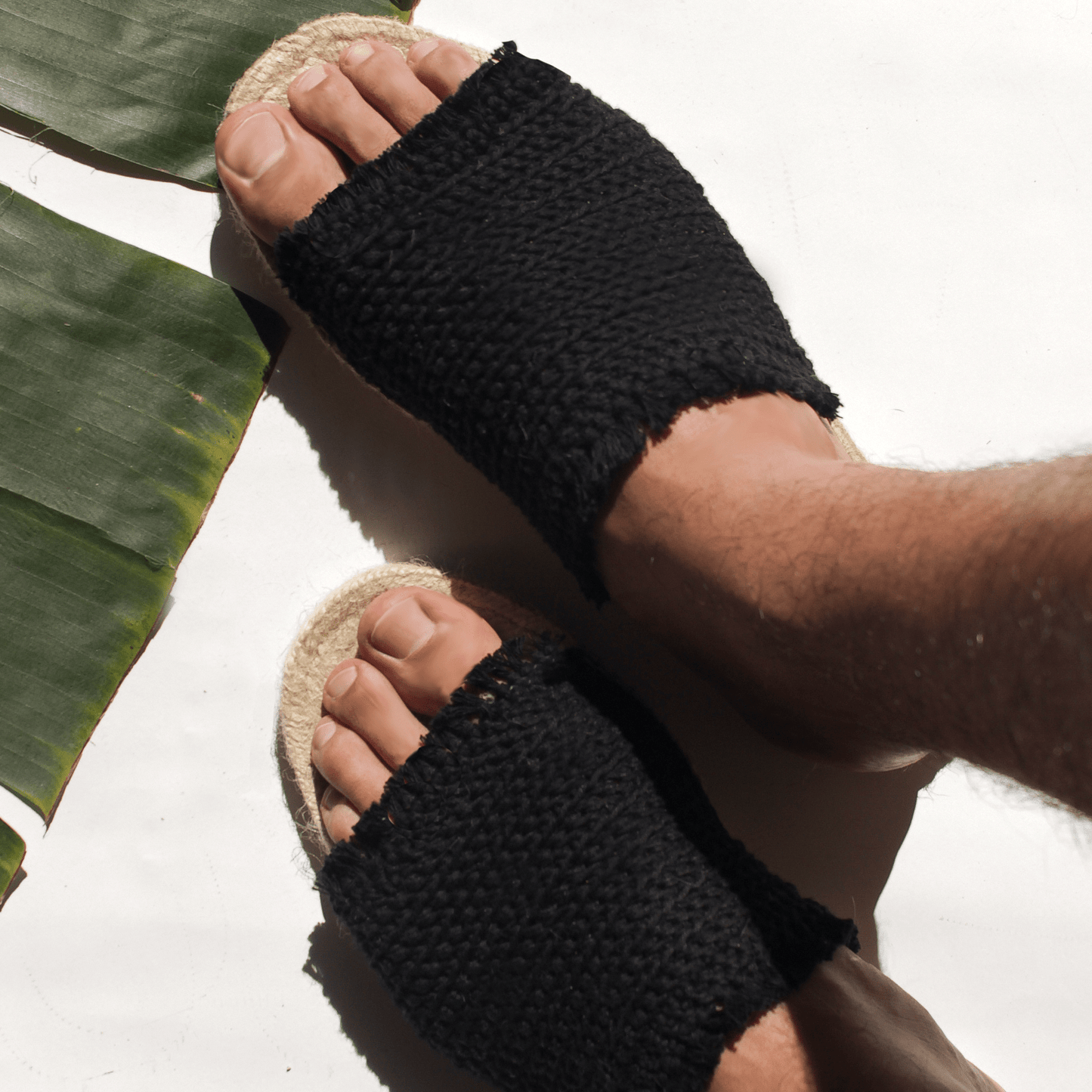 Sandalia Crochet Negro - Mon Mon Calzado