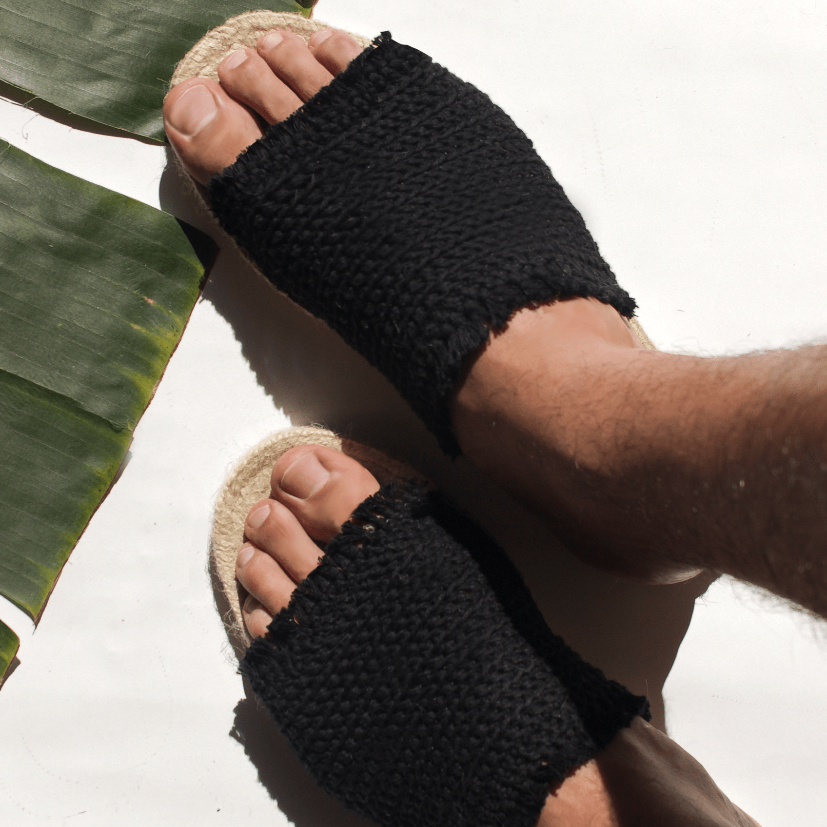 Sandalia Crochet Negro - Mon Mon Calzado