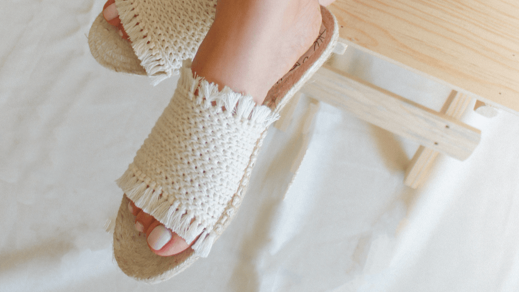 Sandalia Crochet Crudo - Mon Mon Calzado