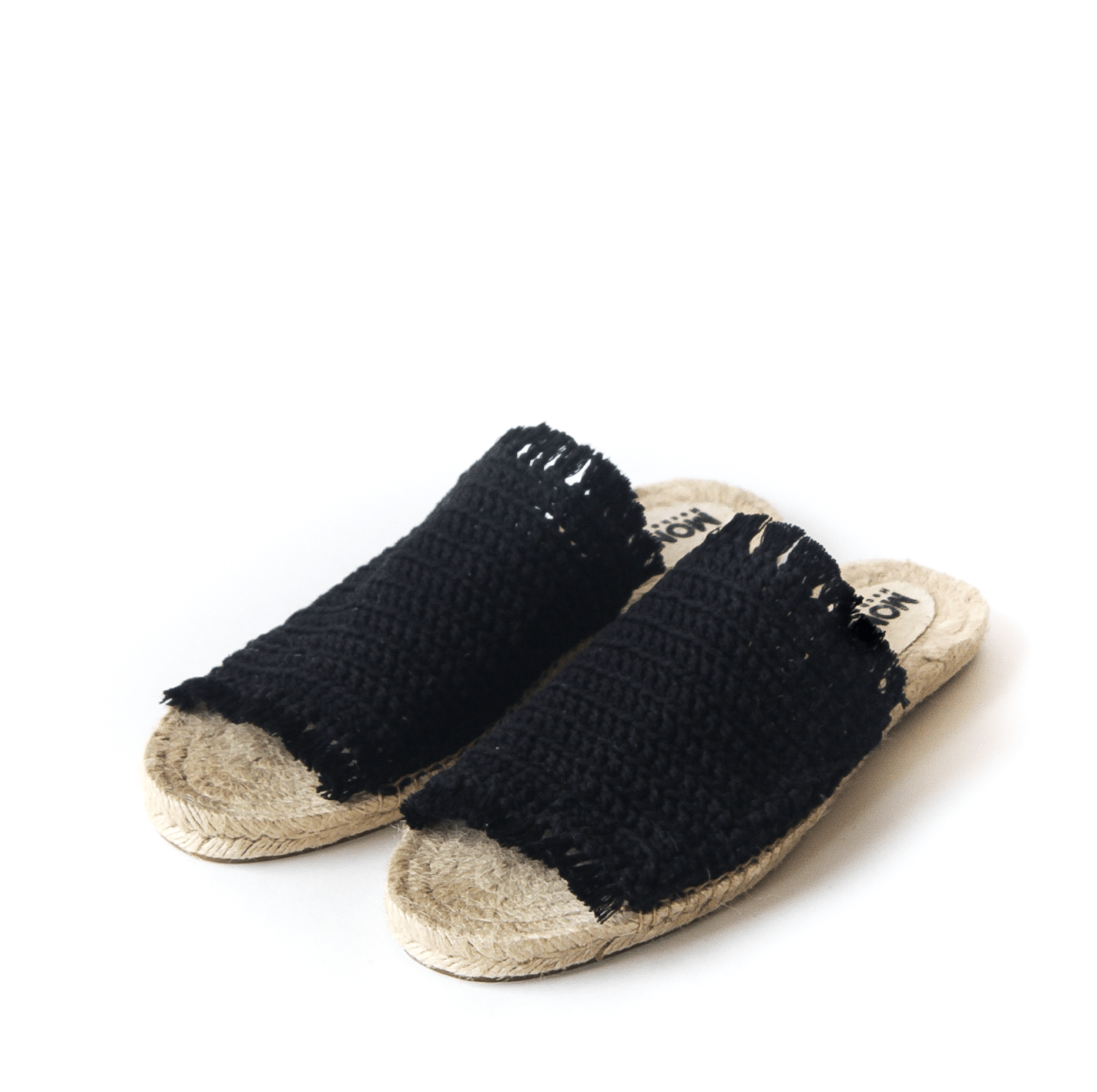 Sandalia Crochet Negro - Mon Mon Calzado